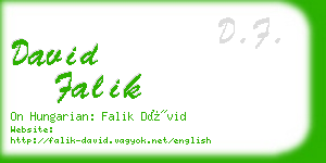 david falik business card